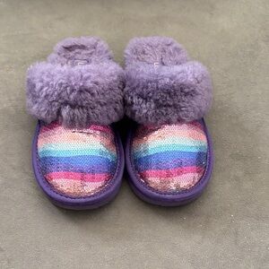 UGG Purple and Blue Sequin Slippers
